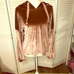Vintage Havana pink velour hoodie